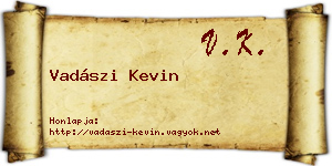 Vadászi Kevin névjegykártya